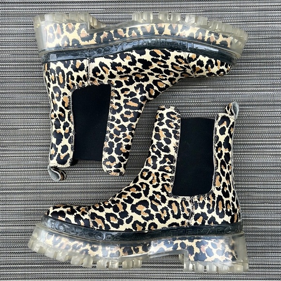 🎯Marc Jacobs The Stomper Boot Brown Black Leopard Multi EU37 US7 - Picture 5 of 14